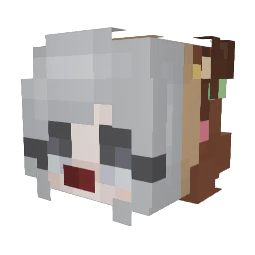 antitonii Minecraft avatar head, 3D render