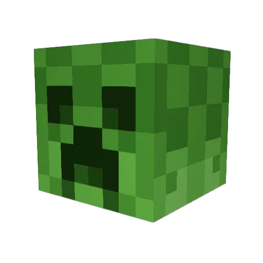 antivests Minecraft avatar head, 3D render