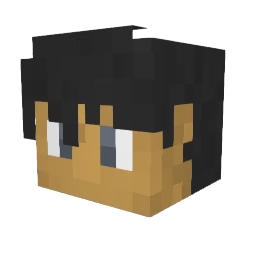 antjo23 Minecraft avatar head, 3D render