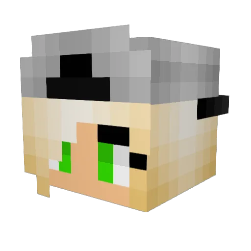 antluk Minecraft avatar head, 3D render