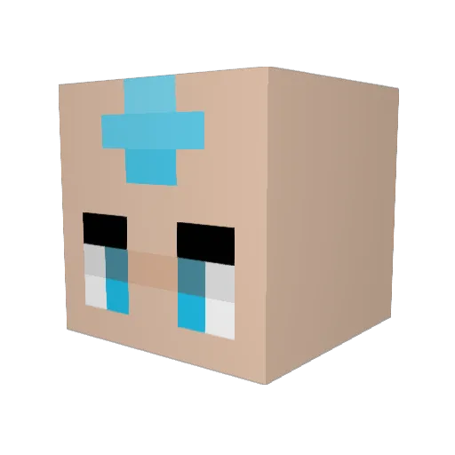 antm1911 Minecraft avatar head, 3D render