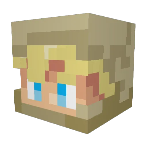 antnomad Minecraft avatar head, 3D render