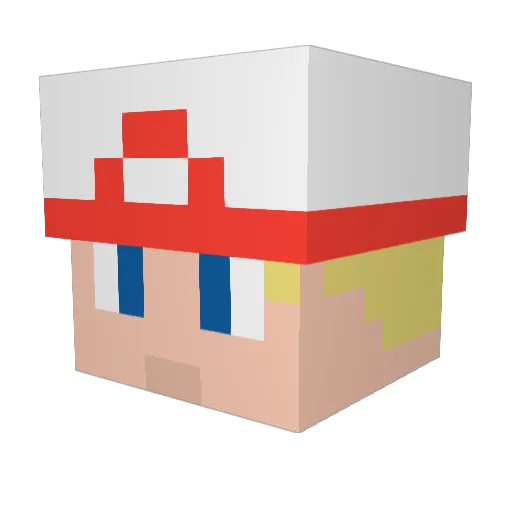 antoine2bak Minecraft avatar head, 3D render