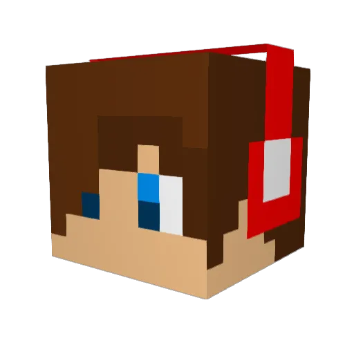 antoinecatz Minecraft avatar head, 3D render