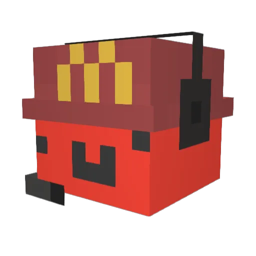 antoineon Minecraft avatar head, 3D render