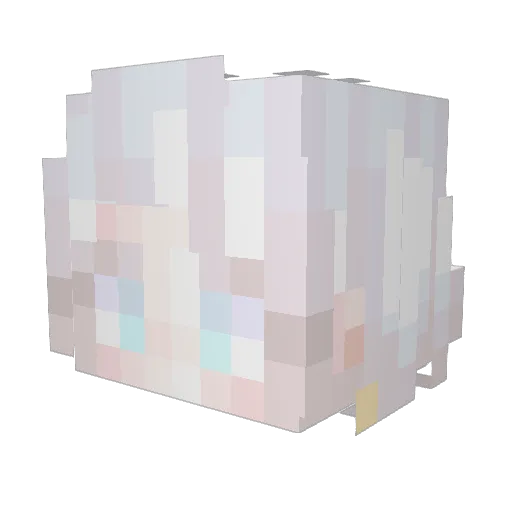 antoinettttte Minecraft avatar head, 3D render