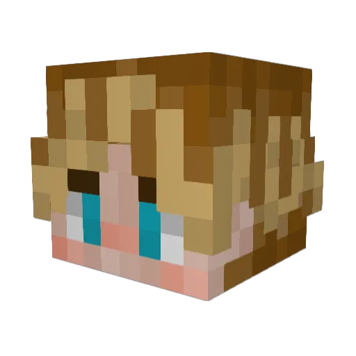 antoisis Minecraft avatar head, 3D render