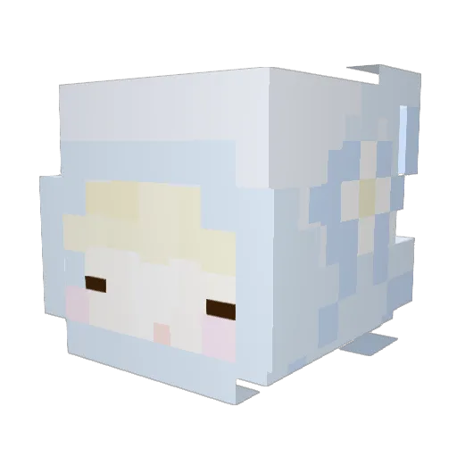 antomeowni Minecraft avatar head, 3D render
