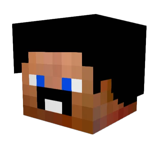 anton115 Minecraft avatar head, 3D render