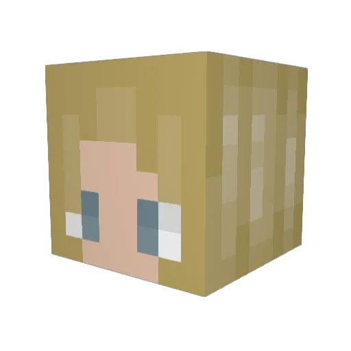 anton2h Minecraft avatar head, 3D render