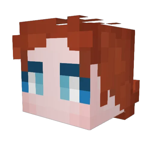 anton_3a Minecraft avatar head, 3D render