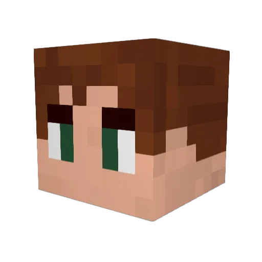 anton_bkb Minecraft avatar head, 3D render
