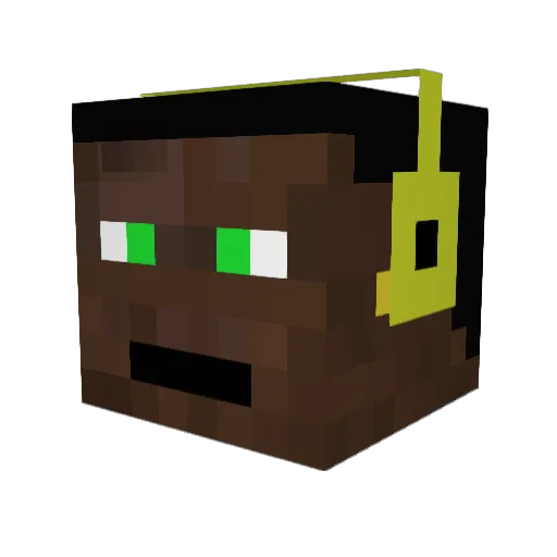 antonfisch Minecraft avatar head, 3D render