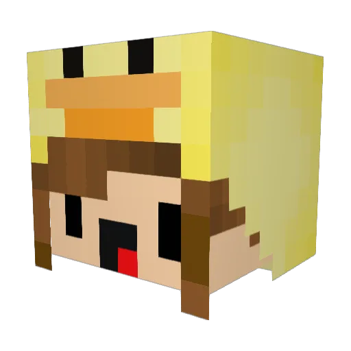 antoniaaaaaa Minecraft avatar head, 3D render