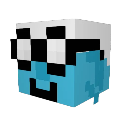 antoniogps Minecraft avatar head, 3D render