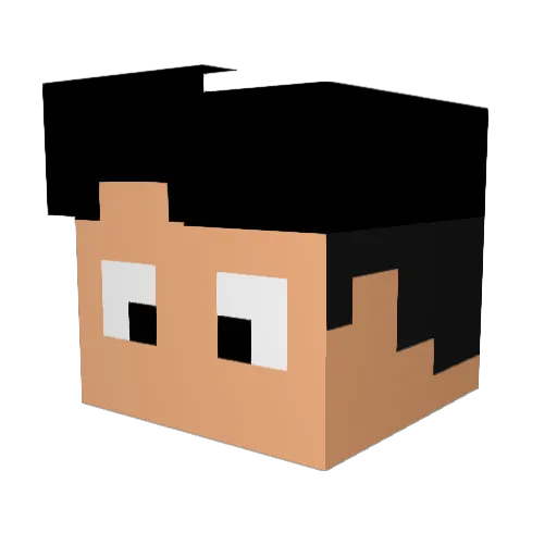 antoniohotwheels Minecraft avatar head, 3D render