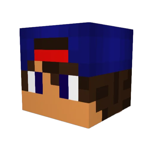 antoniokiki Minecraft avatar head, 3D render