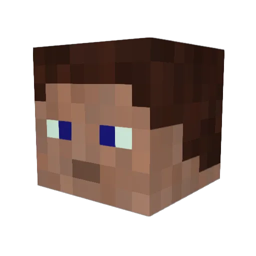 antoniozaia Minecraft avatar head, 3D render