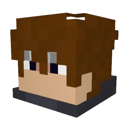 antonlub Minecraft avatar head, 3D render
