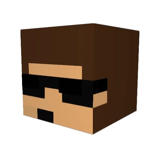 antonlundberg Minecraft avatar head, 3D render