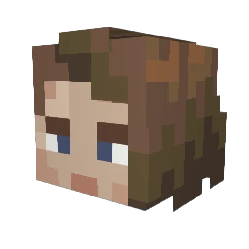 antonnellaa Minecraft avatar head, 3D render