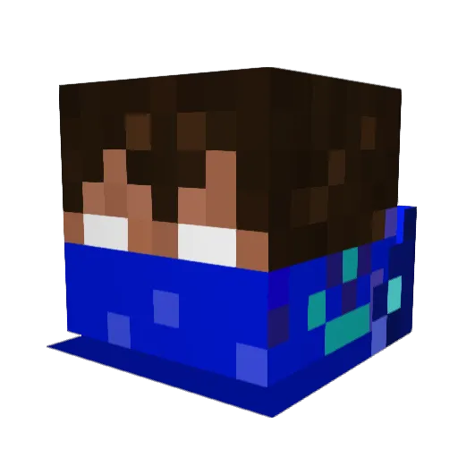 antonnob Minecraft avatar head, 3D render