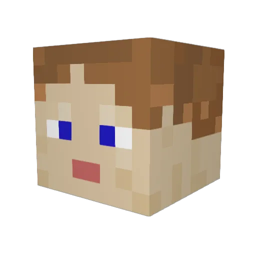 antonolle Minecraft avatar head, 3D render