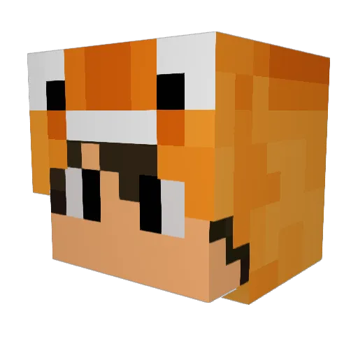 antonyMT Minecraft avatar head, 3D render