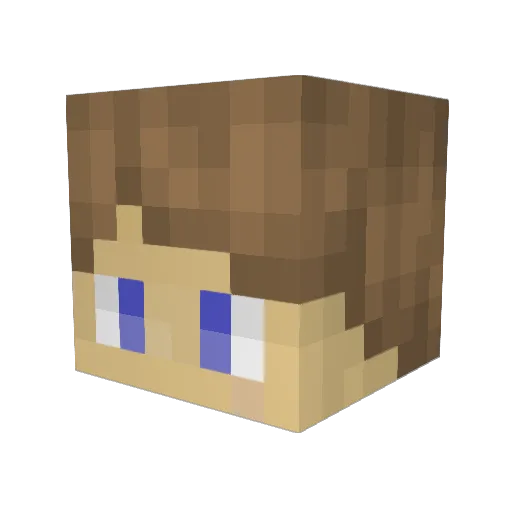 antonydi Minecraft avatar head, 3D render