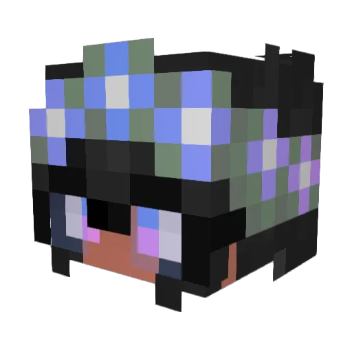 antonymph Minecraft avatar head, 3D render