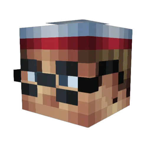 antonzzz Minecraft avatar head, 3D render