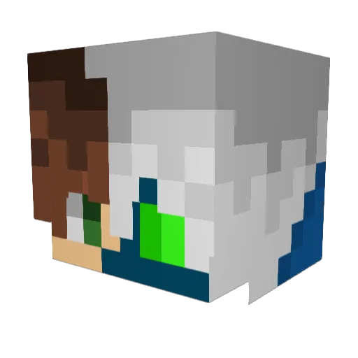 antosdiament Minecraft avatar head, 3D render