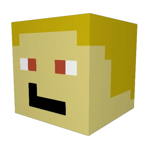 antosklapek Minecraft avatar head, 3D render