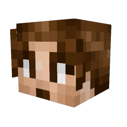 antowaru Minecraft avatar head, 3D render