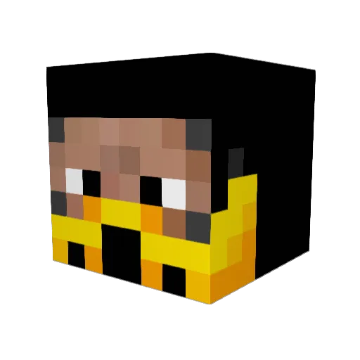 antown Minecraft avatar head, 3D render