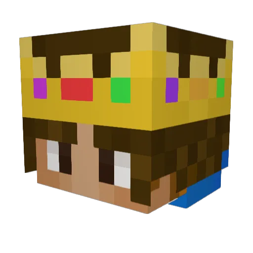 antqq_ Minecraft avatar head, 3D render