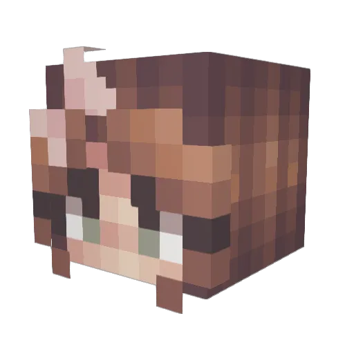 antqs Minecraft avatar head, 3D render