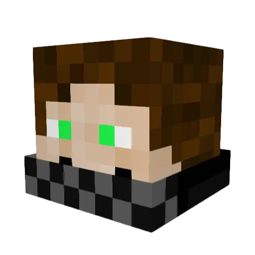 antronomo Minecraft avatar head, 3D render
