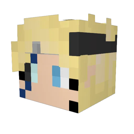 antskour Minecraft avatar head, 3D render
