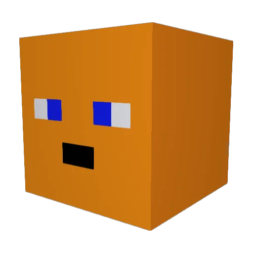 antslam Minecraft avatar head, 3D render