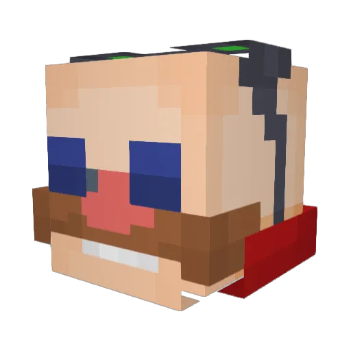 antspiderx Minecraft avatar head, 3D render