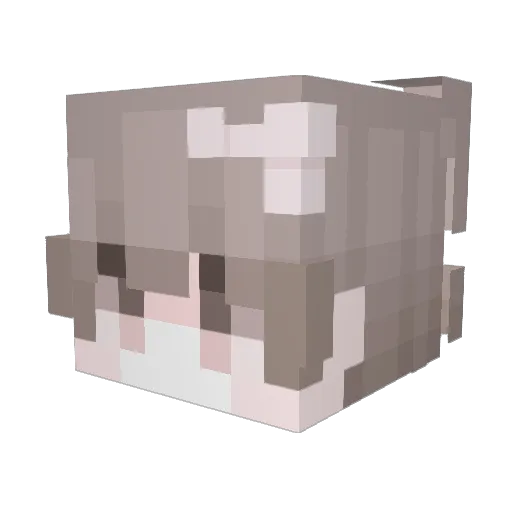 antuh Minecraft avatar head, 3D render