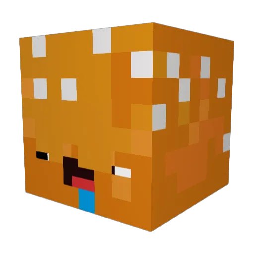 antusss Minecraft avatar head, 3D render