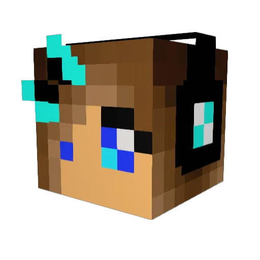 anubisgeek Minecraft avatar head, 3D render
