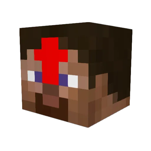 anubishar Minecraft avatar head, 3D render