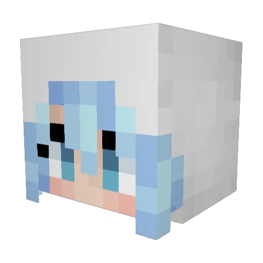 anuia Minecraft avatar head, 3D render