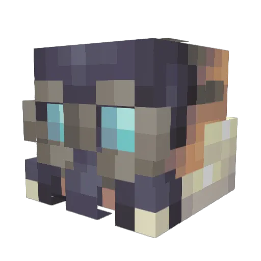 anullog Minecraft avatar head, 3D render