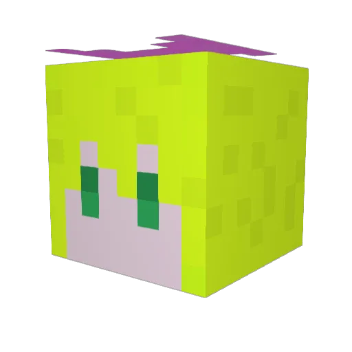 anurannn Minecraft avatar head, 3D render