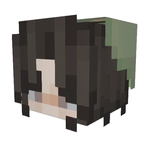 anushkachn Minecraft avatar head, 3D render