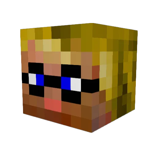 anustan Minecraft avatar head, 3D render